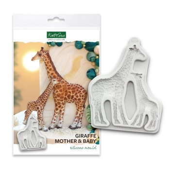 Silikonform - Giraffen Mutter & Baby
